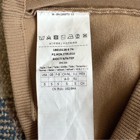 NWOT MaxMara Avori Cropped Stretch Cotton-blend Bandeau Top S - Picture 7 of 8